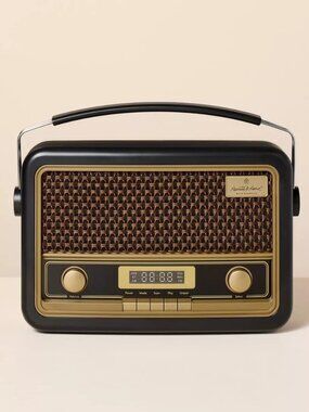 Vintage Style AM/FM Bluetooth Radio Black - Hearth & Hand Magnolia Target